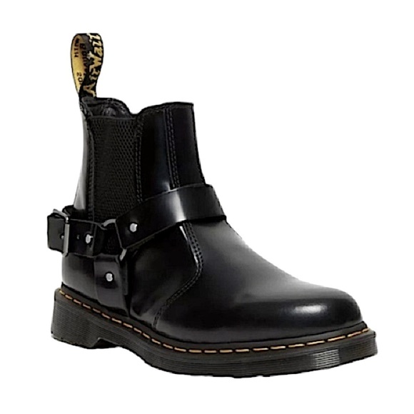 NWT Dr. Martens Wincox Leather Chelsea Boot Polished Black US 5 Ladies NWT - Picture 1 of 16